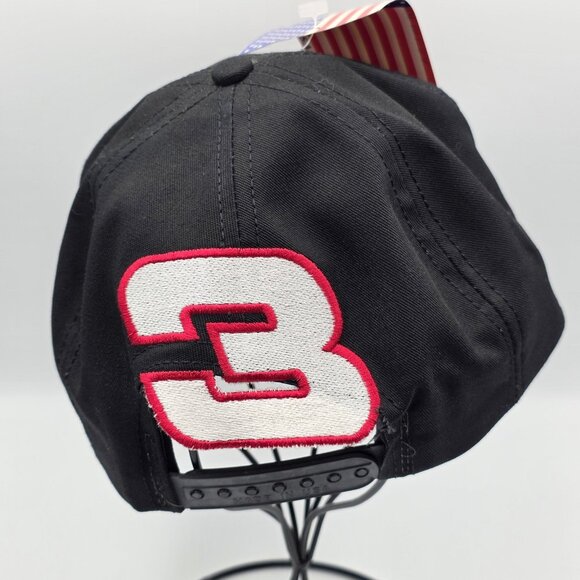 Vintage Dale Earnhardt Hat Cap Snap Back Mens One Size Black NASCAR Racing 90s - Picture 4 of 8